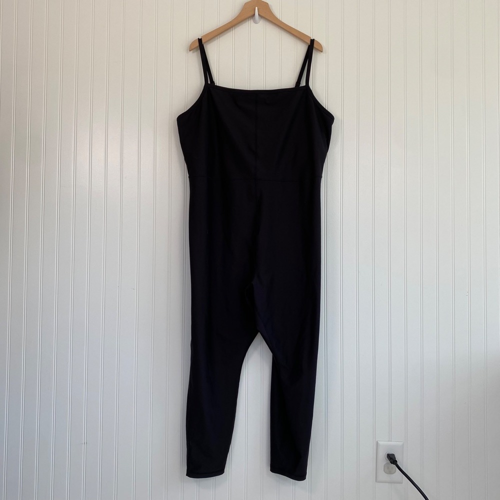 Old Navy Active Womens Powersoft Jumpsuit Size 3X Black Athletic‎ Bodysuit Gym